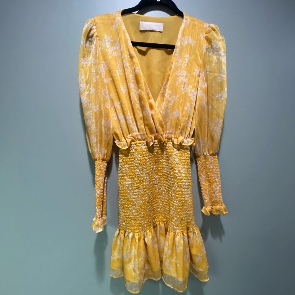 KEEPSAKE Embrace Mini Dress Golden Floral Size Small - Picture 5 of 12